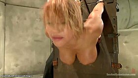 Monster boobs milf slut bound and anal fucked hard in bdsm