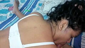 Intense closeup pounding ends with deep creampie explosion