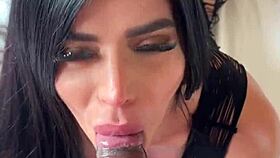 Big Black Cock Creampies Juicy Venezuelan Brunette's Tight Pussy Doggystyle in Hotel Room