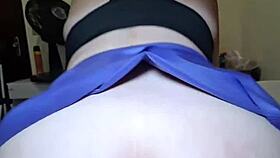 look at pretty redhead getting ass spanked and fingered pov