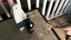 Poolside creampie night with petite rider begging more?