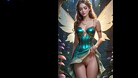 fairy explores exotic forest in ai-generated fantasy adventure