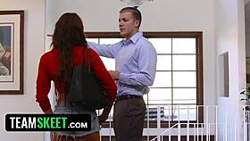 babysitter caught slacking at work pounded hard by boss