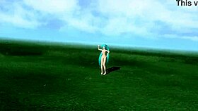 hatsune miku nude mod shows off big tits and ass