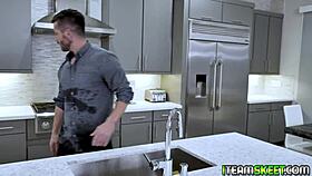 yo chloe temple flips over for that epic belly rub turning naughty