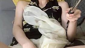 japanese shemale moans sexy during solo play