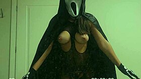 hey babe my horny ghostface girlfriend sneaks in for wet pussy doggystyle and cowgirl riding pov