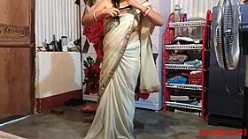 Madam fucks husband hard in saree chudai homemade style