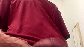 Monster cock Brazilian jerks wildly until explosion!