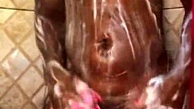 Ebony Amateur's Outdoor Creampie and Golden Shower Drip in Public Wetness