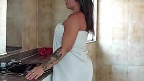 why not watch that big black cock stretch her pierced milf pussy?