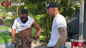 Crooked Cop Joins BBC Orgy with Shady Landlord in 4some