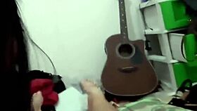 super hot young wife sucks professor while cuckold hubby watches