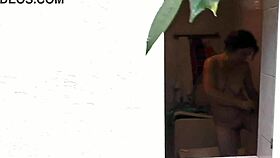 Sexy Milf Wife Showers Outdoors In Public Nudity Teasing Neighbor With Wet Pussy And Big Ass Handjob