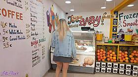 vibrator buzzes deep in my pussy on our romantic walk