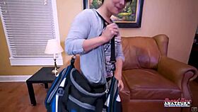 petite brunette jae scott bent over doggystyle pussy pounded deep with interracial cumshot facial