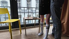 these shy roommates finally hook up in the dorm fucking like crazy first time