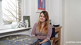 ersties babe fingers shaved pussy watching hot site scene legs spread wide