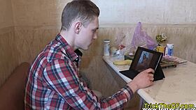 i tremble watching my blindfolded gf bound tricked and pussyfucked doggystyle