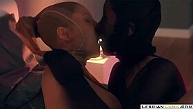 oh girlfriend, lick my pussy in nylon panties before strapon fucks us hard