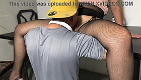 A curvy professor hosts private math tutoring at home