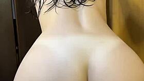 shower fresh teen bends over for intense rough pounding