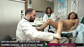 Mara Luv gets a backstage second opinion with shaved pussy close up