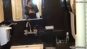 Hot wife flashes big ass then bends for public doggystyle cum!