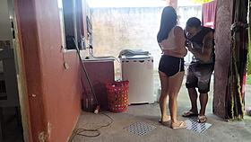 wife left so maid couldnt resist my hard cock in her tight spots