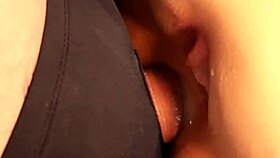 teasing her tight ass with my throbbing cock