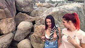 gaucho devours her upside-down panties before massive cock pounding outdoors