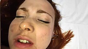 brazilian redhead from club: take my hairy pussy now deepthroat and cum!