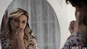 Petite Blonde Teen Girlfriend Cheats Hard With Friend Covering Tracks