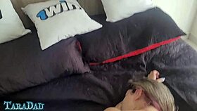 Skinny Amateur Housewife in PJs Takes Anal Creampie from Lover