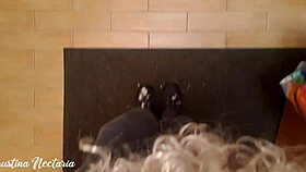 Skinny Russian Girl Bent Over Fucked by Santa Under Tree