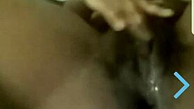 solo girl teases wet pussy closeup during steamy webcam chat session