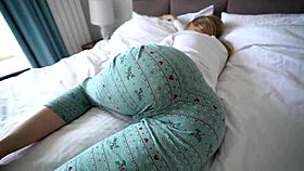 blonde babe takes deep creampie in her tight wet pussy dream ride