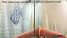 perverted russian blonde deep sucks huge dildo!