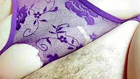 hey watch this latina in purple lingerie finger her wet pussy close-up nonstop