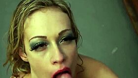 innocent-looking babe dives into kinky chaos ending in a messy facial swallow