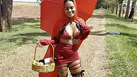 Little Red Riding Hood Meets Horny Woodsman In Forest!