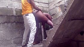 Neighbor's Bricklayer Pounds My Juicy Shaved Pussy