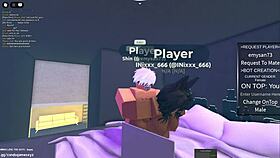egyptian babe fucks wildly in roblox condo game