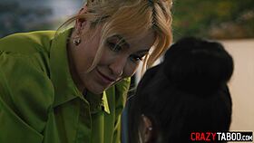 naughty black milf takes office lesbian anal with huge booty