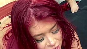 Redhead British Gymnast Deepthroats Monster Cock Rides to Shaking Orgasms POV