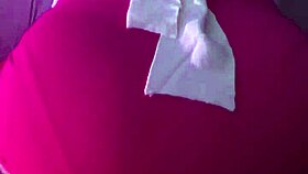 panties shoved aside for upskirt bbw ass fucking leading to multiple cumshots on fat cheeks