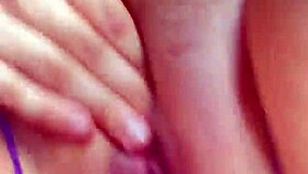 hey watch this latina in purple lingerie finger her wet pussy close-up nonstop