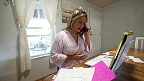 hot milf grabs my huge cock for her steamy video shoot