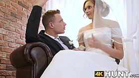 sexy bride bangs stranger as hubby watches 💍🍆😈