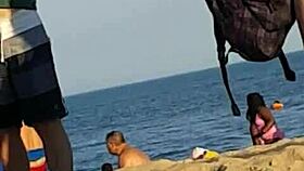 look at this skinny beach bitch caught candid with her ass out again